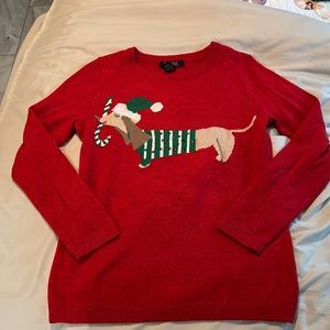 Dachshund Christmas Sweater Large